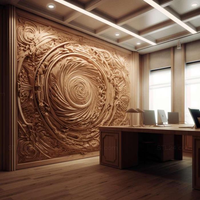 Patterns and decorations (stl office 1, PATTERN_1189) 3D models for cnc